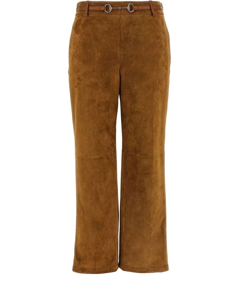 Gucci Trouser in brown, Calfskin Leather