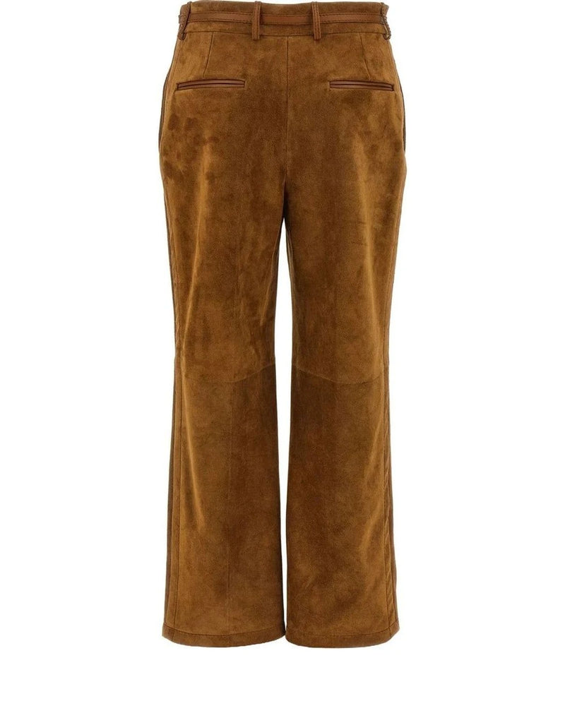Gucci Trouser in brown, Calfskin Leather — view 2
