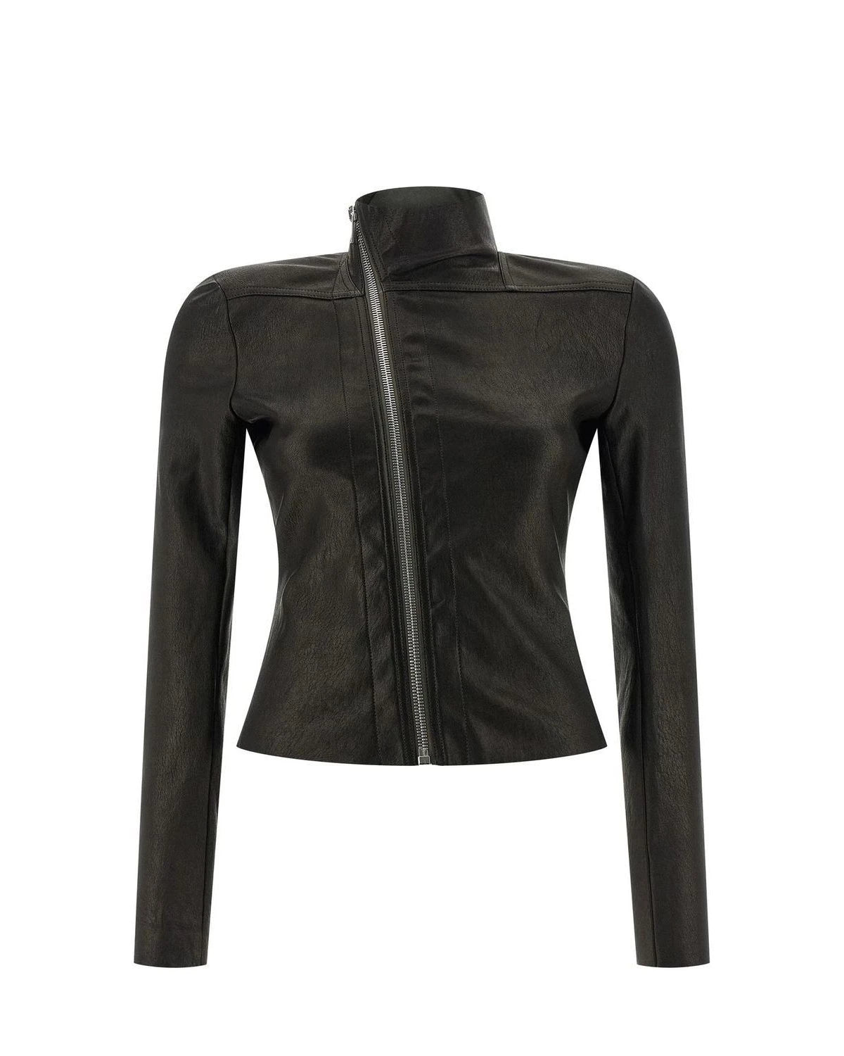 Rick Owens Trucker Jacket in black, Lamb Leather