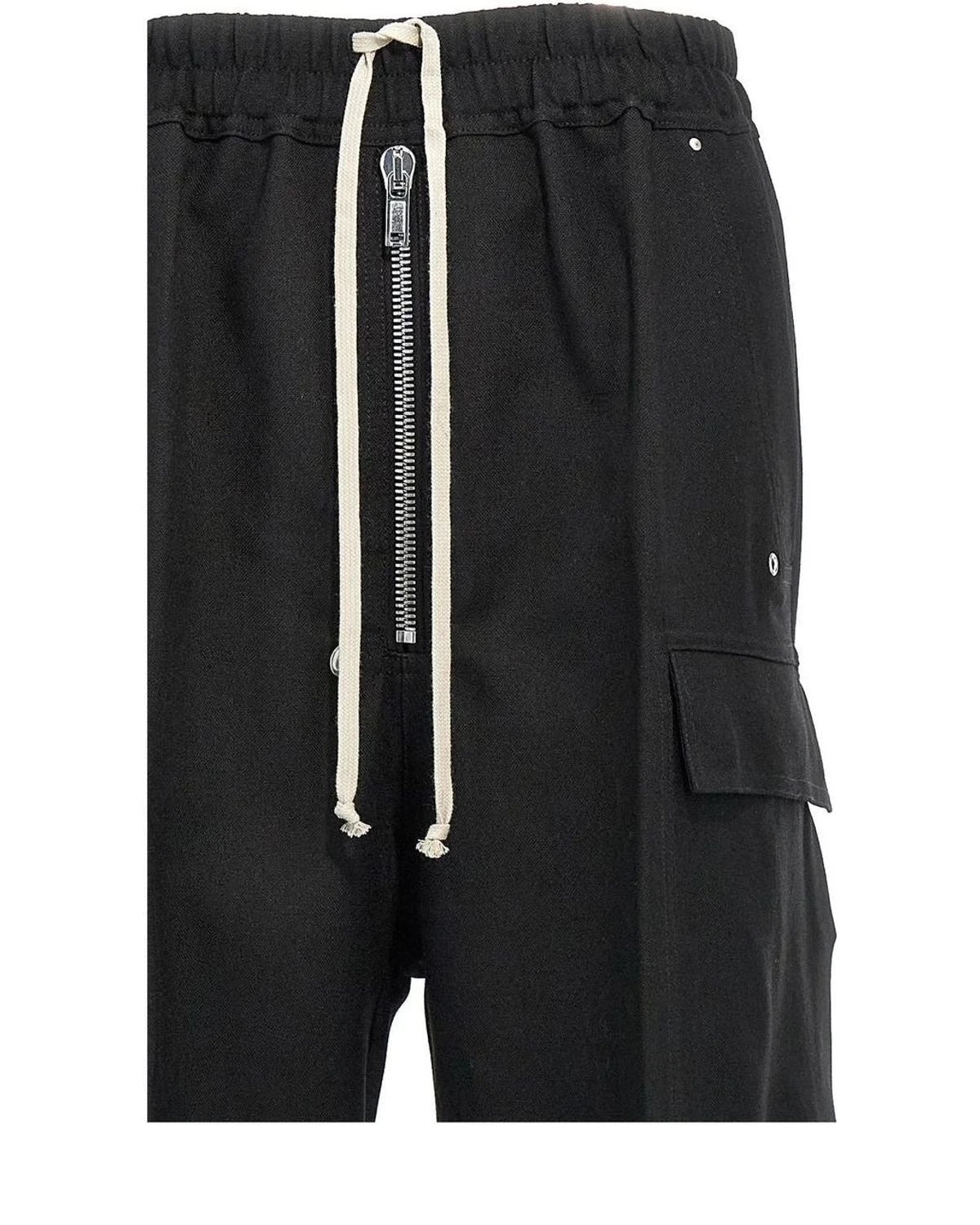 Rick Owens Cargo Pant in black, Wool — view 3