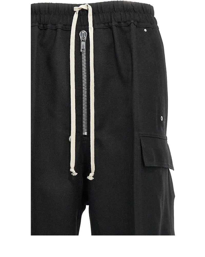 Rick Owens Cargo Pant in black, Wool — view 3