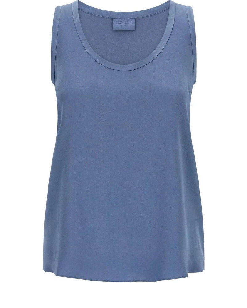 Brunello Cucinelli Blouse in blue, Silk