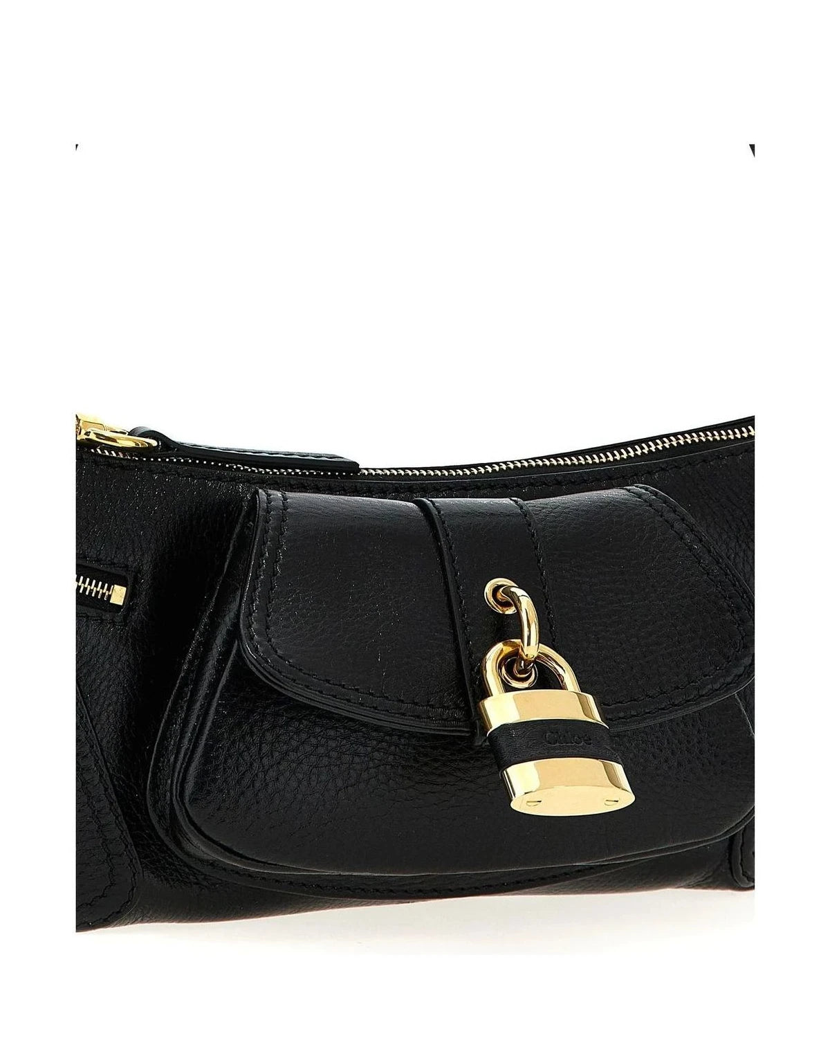Chloé Shoulder Bag in black, Calfskin Leather — view 3