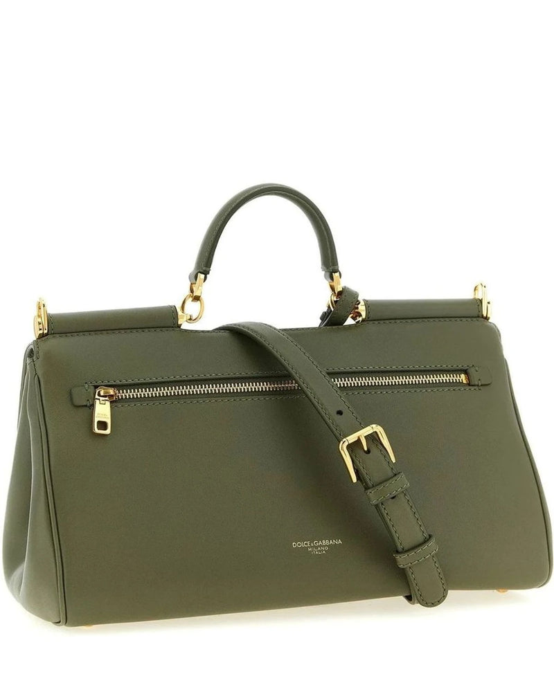 Dolce & Gabbana Satchel Bag in green, Calf Leather — view 2
