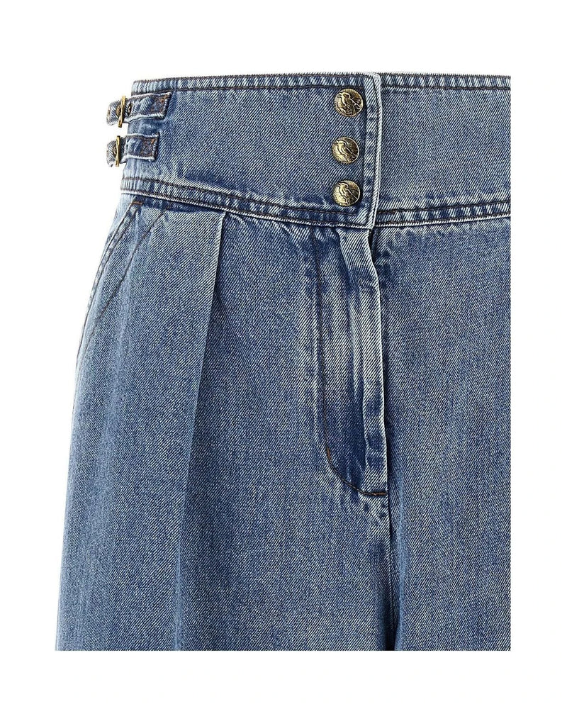 Zimmermann Denim Short in blue, Cotton — view 3