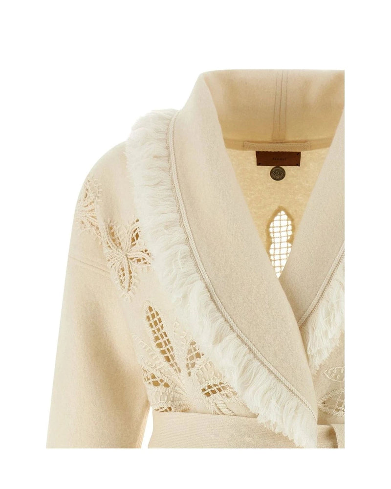 Alanui Cardigan in white, Virgin Wool — view 3