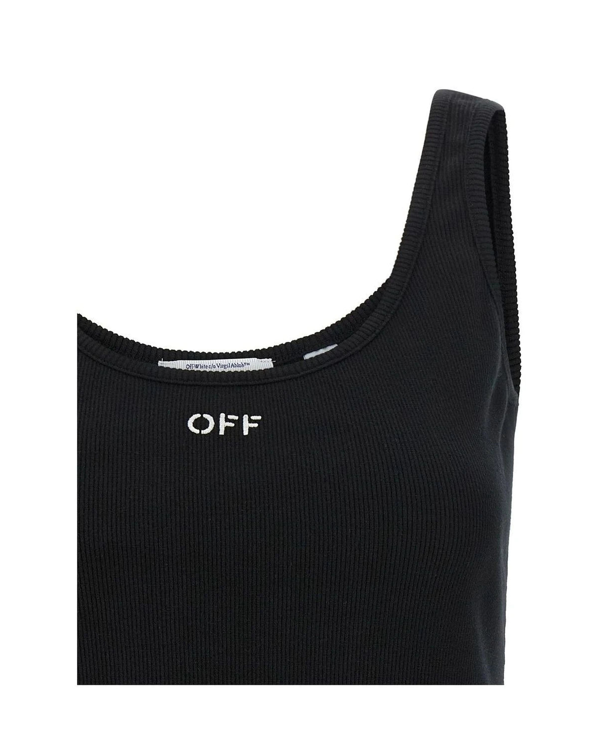 Off-White Tank Top in black, Cotton — view 3