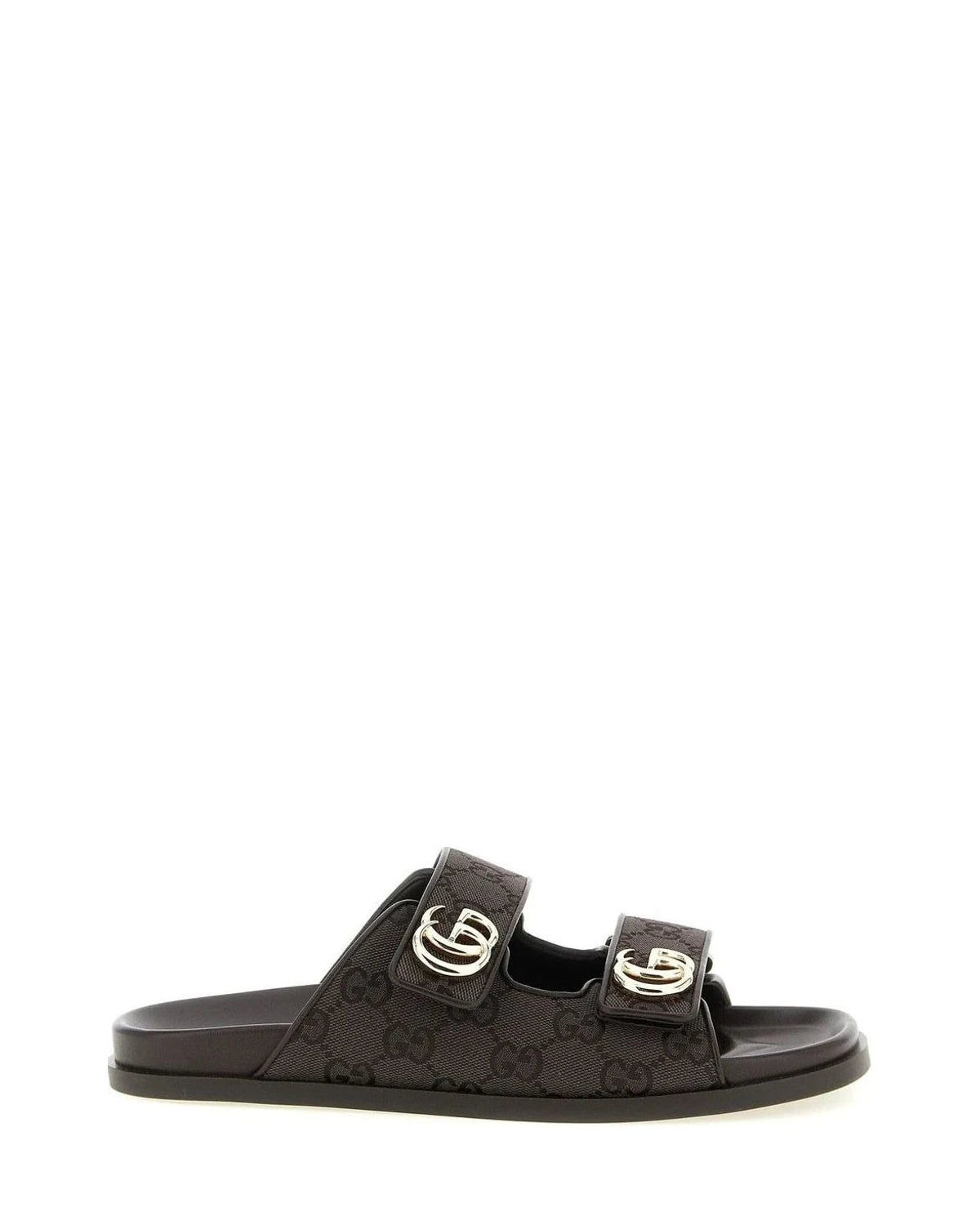 Gucci Slides in brown, Cotton