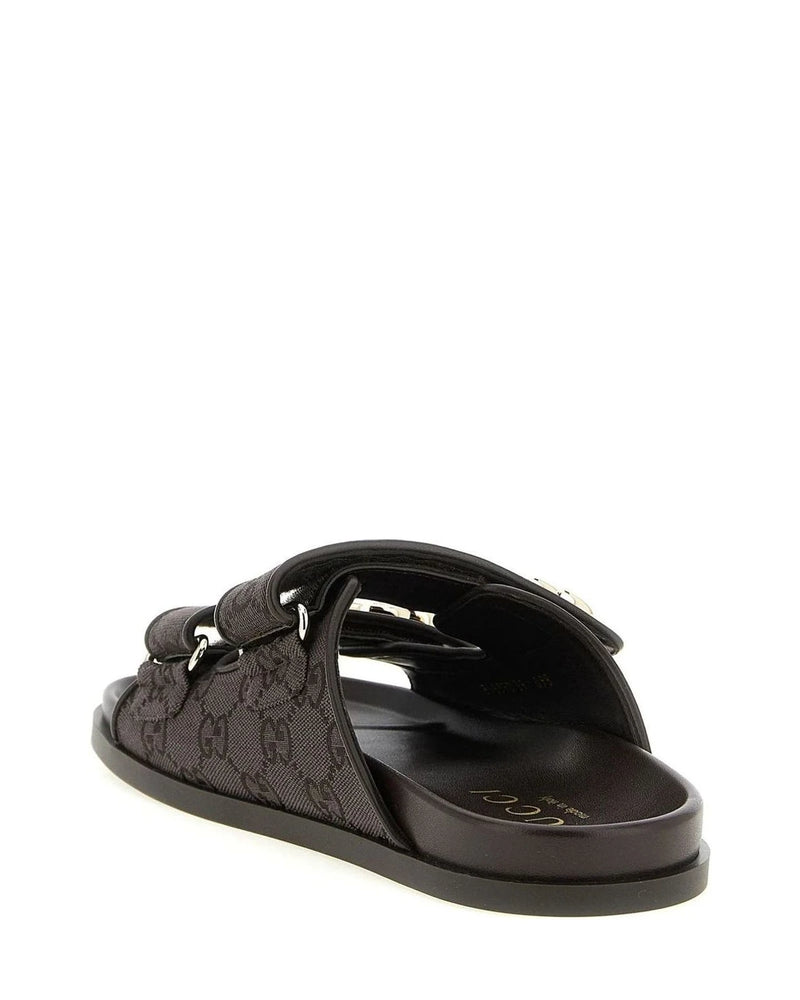 Gucci Slides in brown, Cotton — view 3