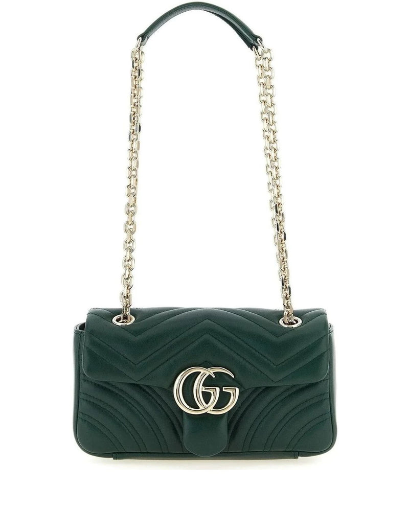 Gucci Cross Body Bag in green, Lamb Leather