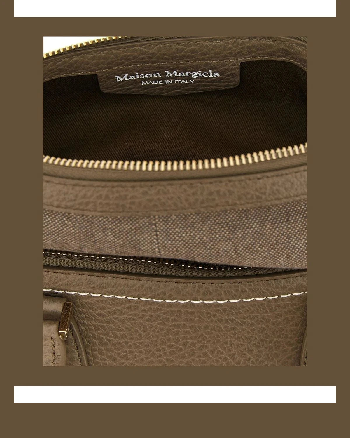 Maison Margiela Satchel Bag in gray, Calfskin Leather — view 4