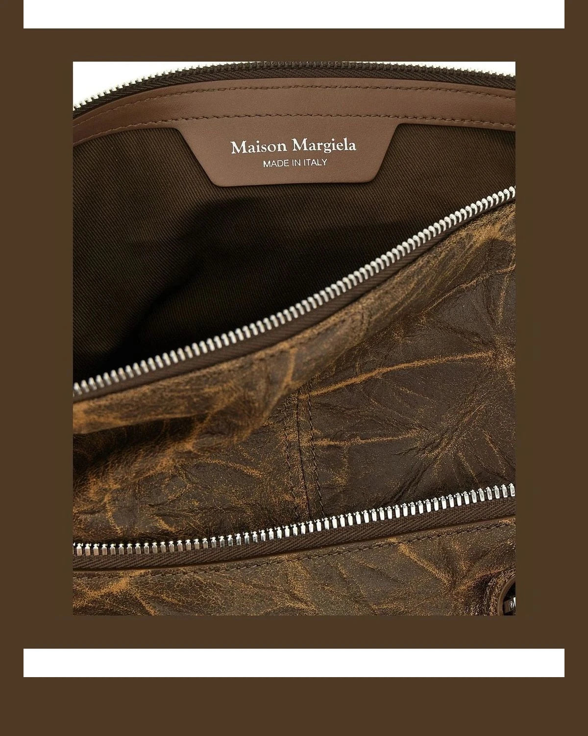 Maison Margiela Satchel Bag in brown, Goat Leather — view 4