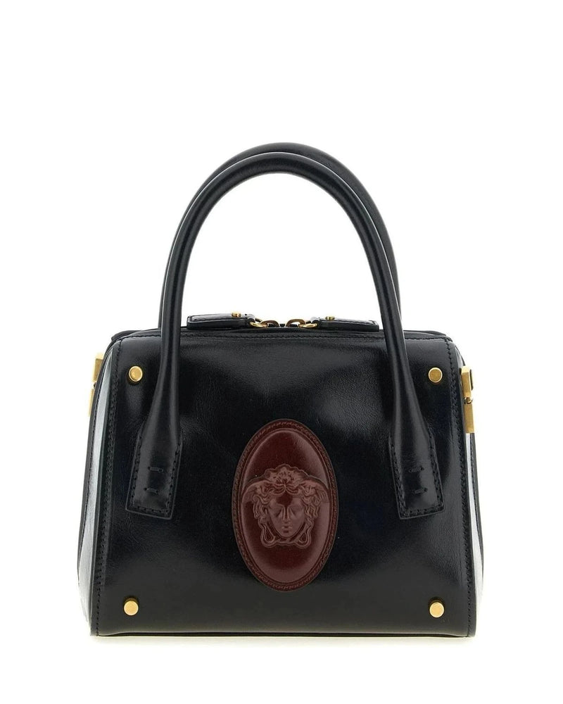 Versace Satchel Bag in black, Calfskin Leather