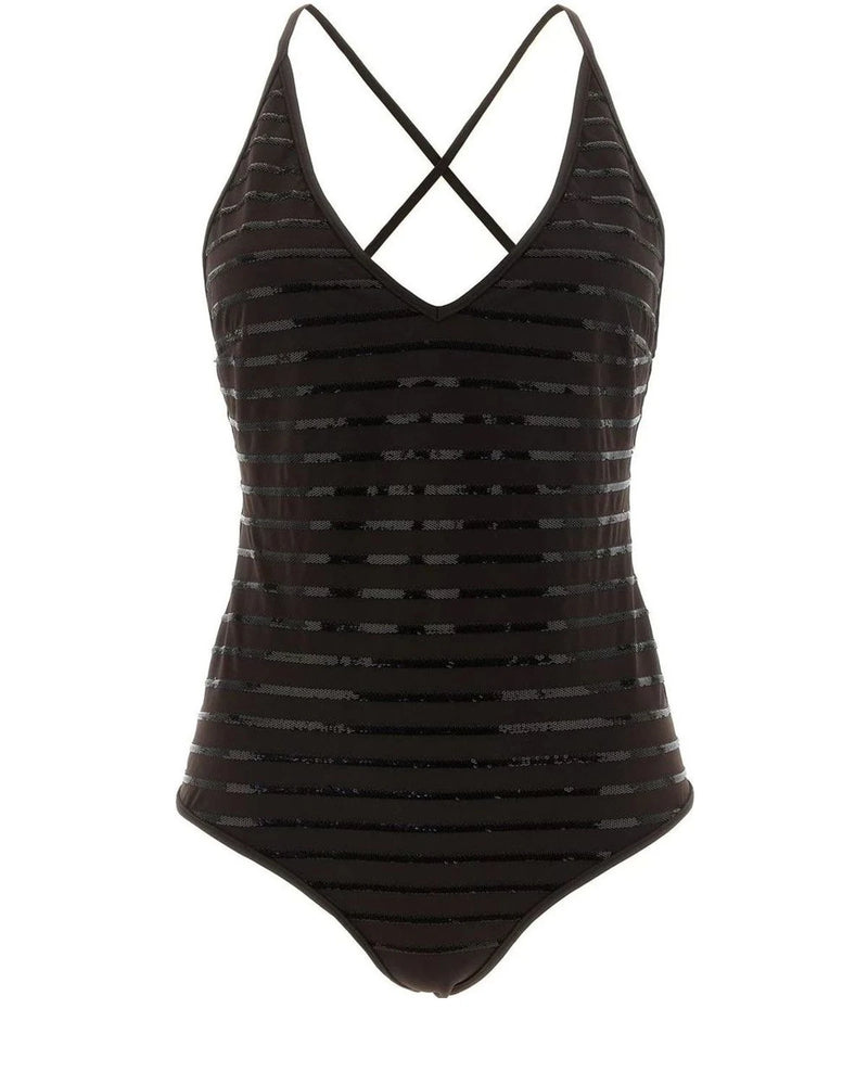Brunello Cucinelli One-Piece Swimsuit in brown, Polyamide