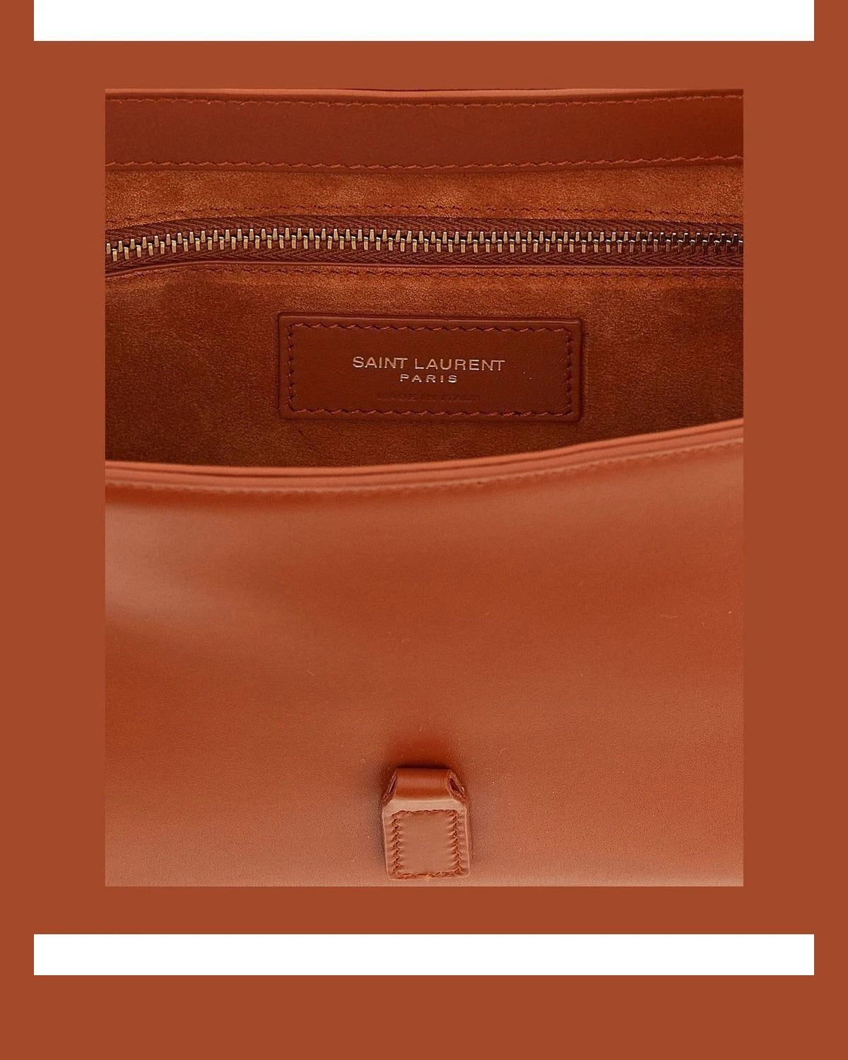 Saint Laurent Shoulder Bag in orange, Calfskin Leather — view 4