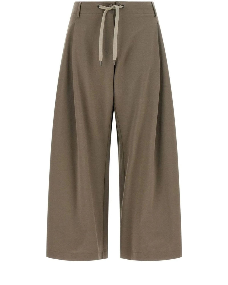Brunello Cucinelli Palazzo Pant in gray, Cotton