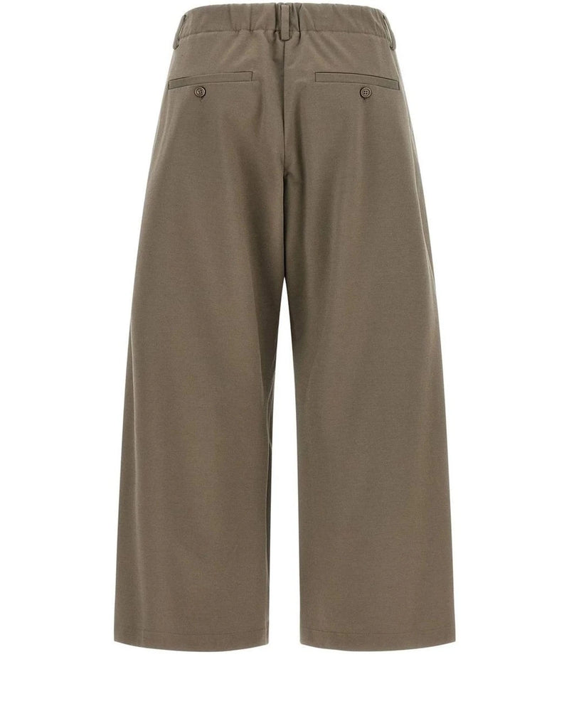 Brunello Cucinelli Palazzo Pant in gray, Cotton — view 2