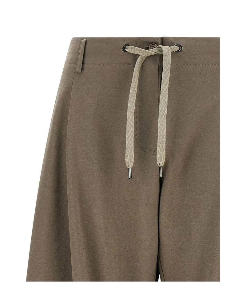 Brunello Cucinelli Palazzo Pant in gray, Cotton — view 3