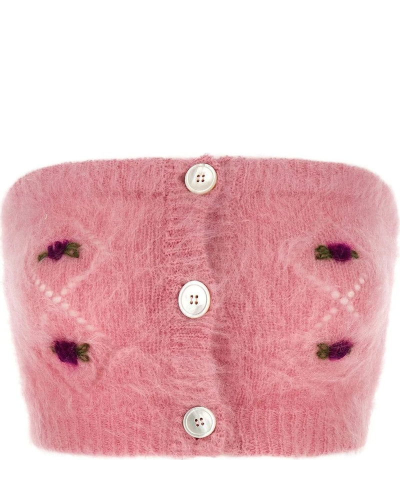 Alessandra Rich Blouse in pink, Mohair
