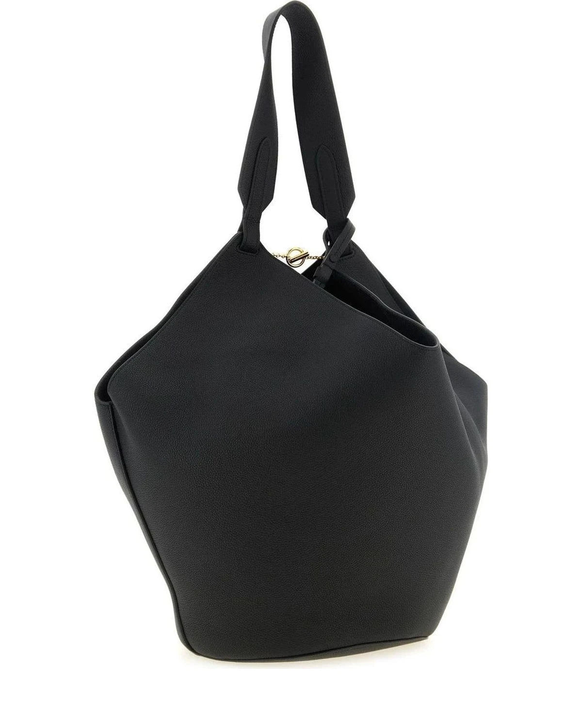 Khaite Bucket Bag in black, Calfskin Leather — view 2