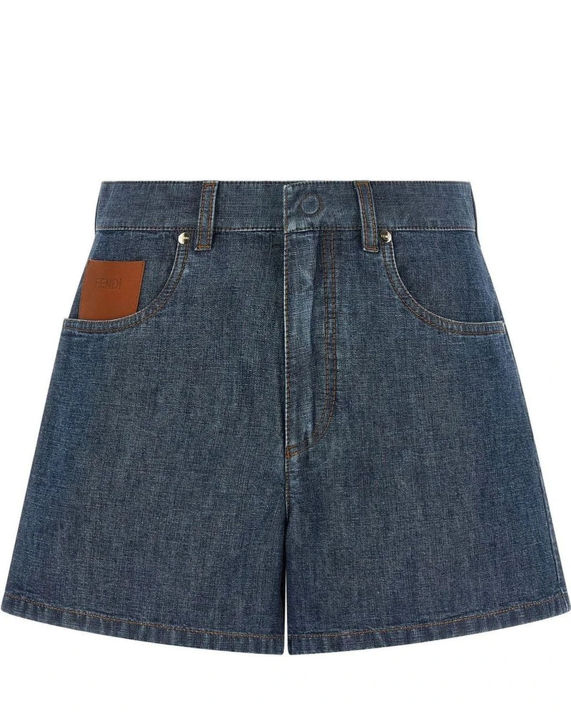 Fendi Denim Short in blue, Cotton