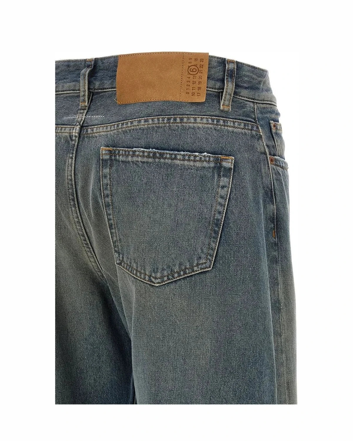 MM6 Maison Margiela Jean in blue, Cotton — view 4