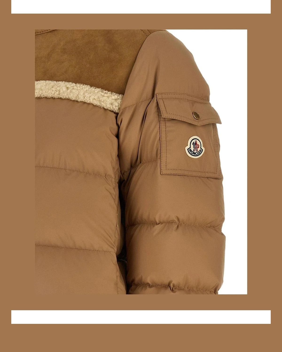 Moncler Puffer Jacket in beige, Polyester — view 4
