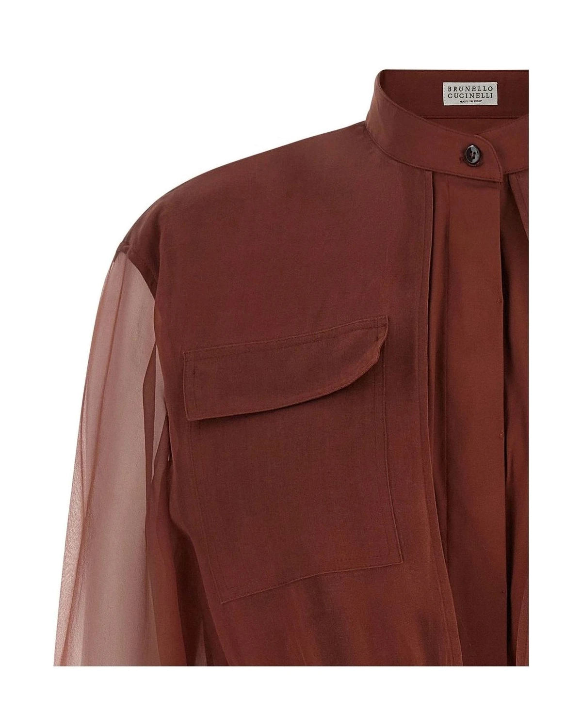 Brunello Cucinelli Blouse in brown, Cotton — view 3