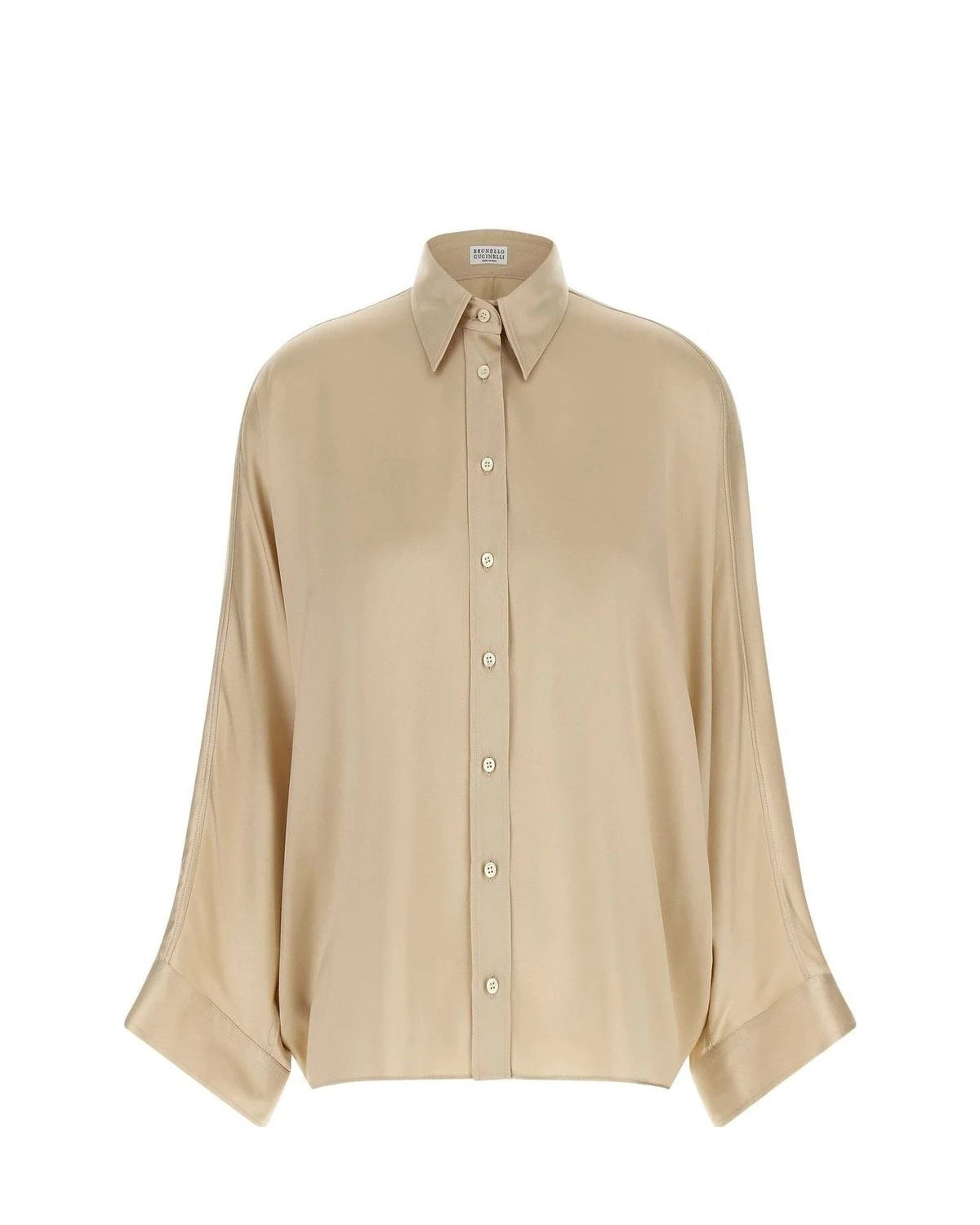 Brunello Cucinelli Blouse in beige, Silk