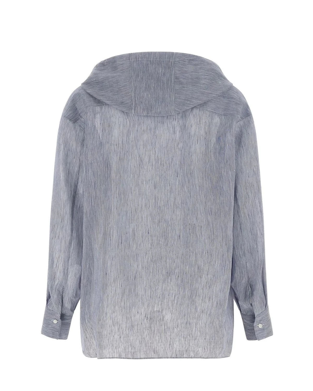 Brunello Cucinelli Blouse in blue, Linen — view 2