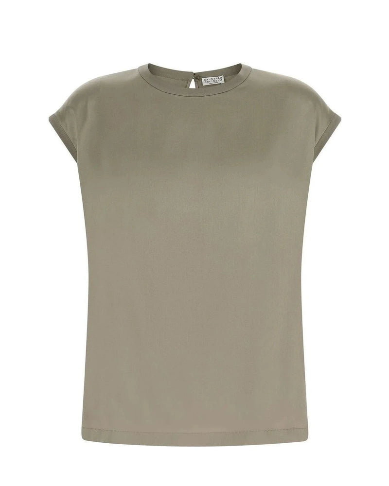 Brunello Cucinelli Blouse in beige, Silk