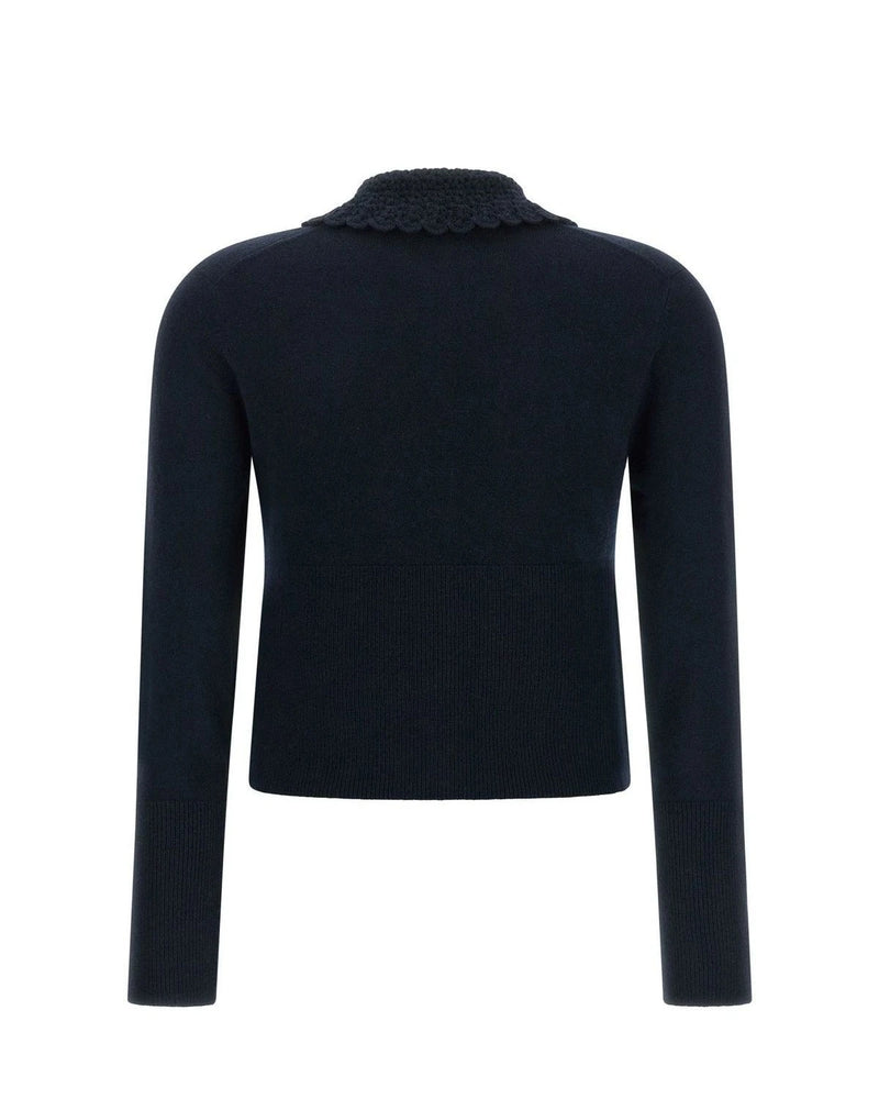 Chloé Cardigan in blue, Wool — view 2
