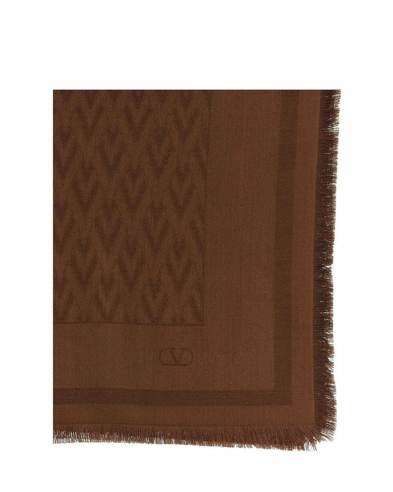 Valentino Garavani Scarves & Shawl in brown, Silk — view 2