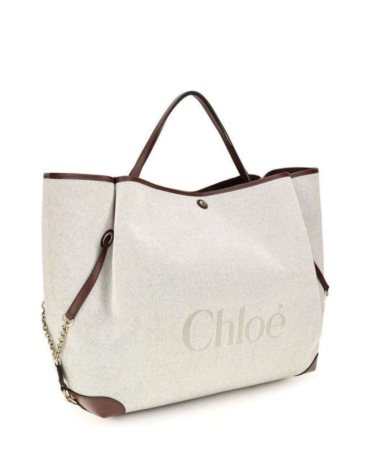 Chloé Tote Bag in beige, Cotton — view 2