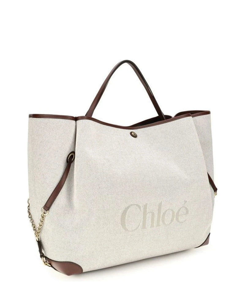 Chloé Tote Bag in beige, Cotton — view 2