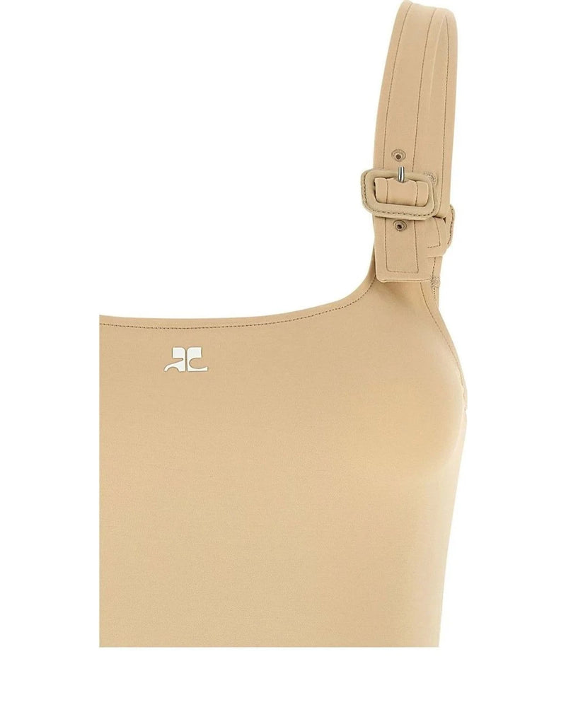 Courrèges Bodysuit in beige, Polyamide — view 3