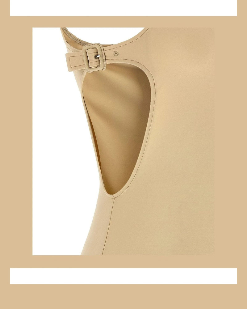 Courrèges Bodysuit in beige, Polyamide — view 4