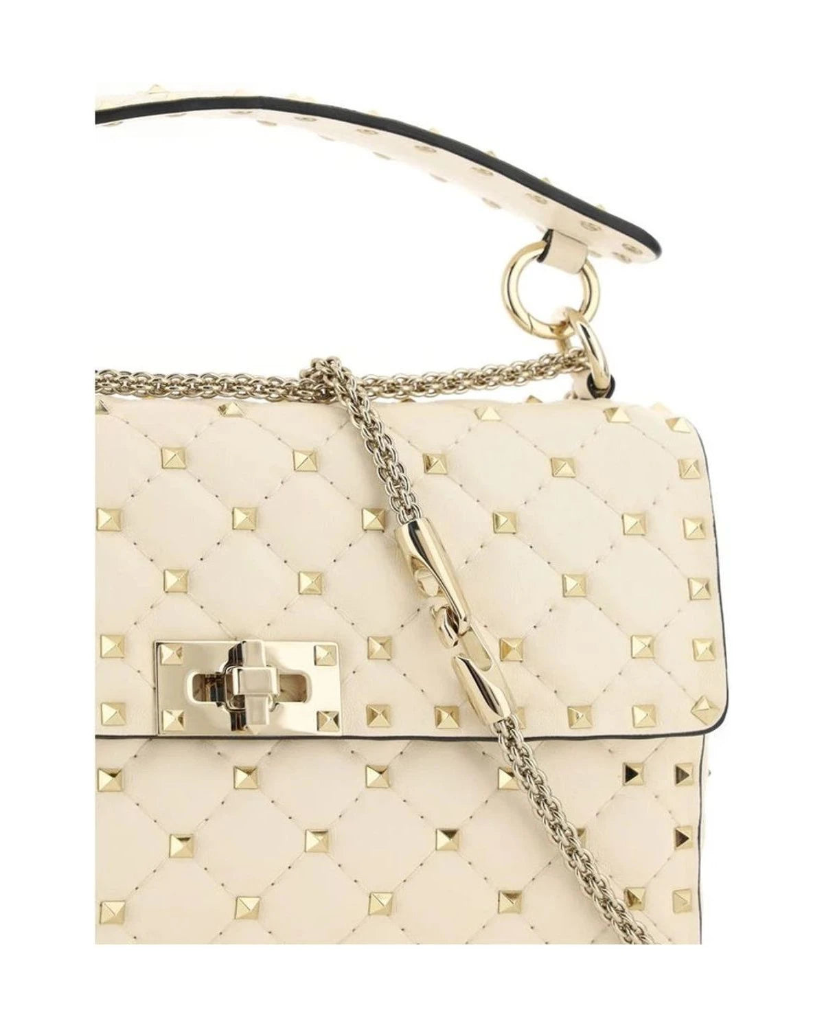 Valentino Garavani Satchel Bag in beige, Lamb — view 4