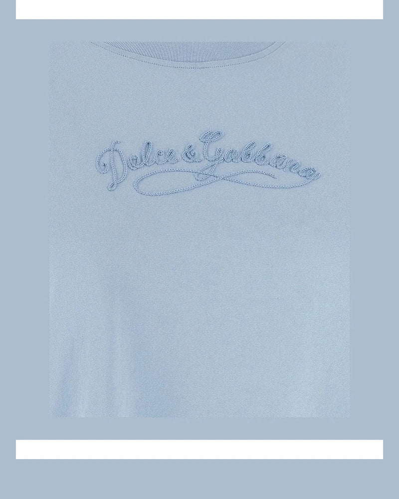 Dolce & Gabbana T-Shirt in blue, Cotton — view 4