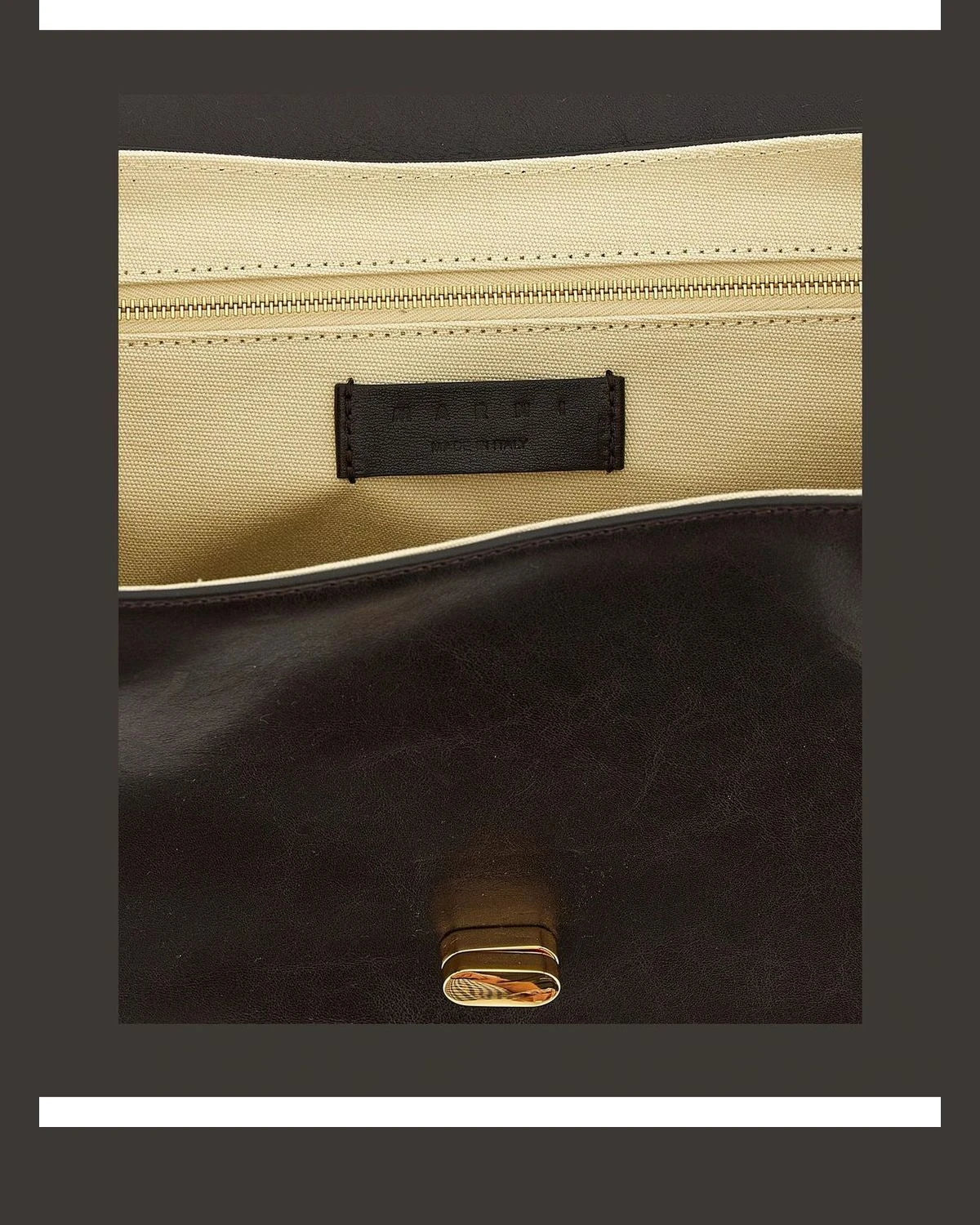 Marni Shoulder Bag in brown, Calfskin Leather — view 4