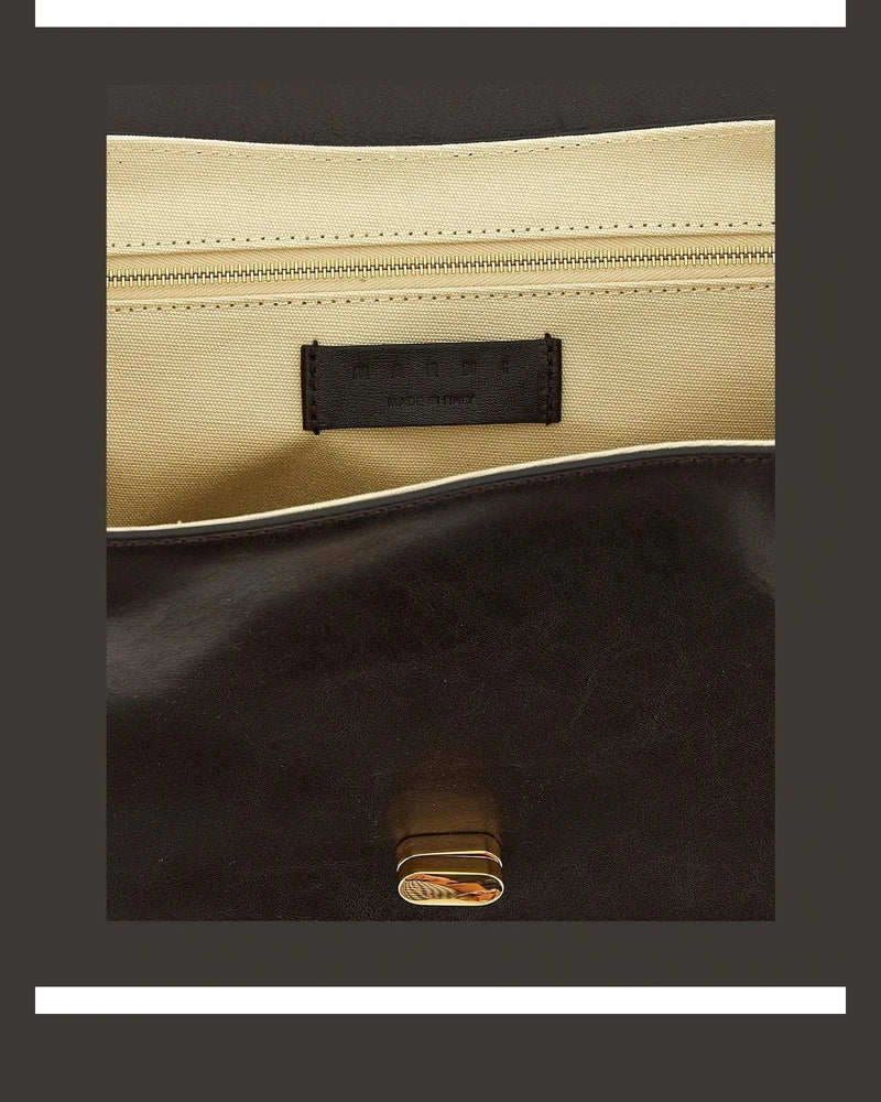 Marni Shoulder Bag in brown, Calfskin Leather — view 4