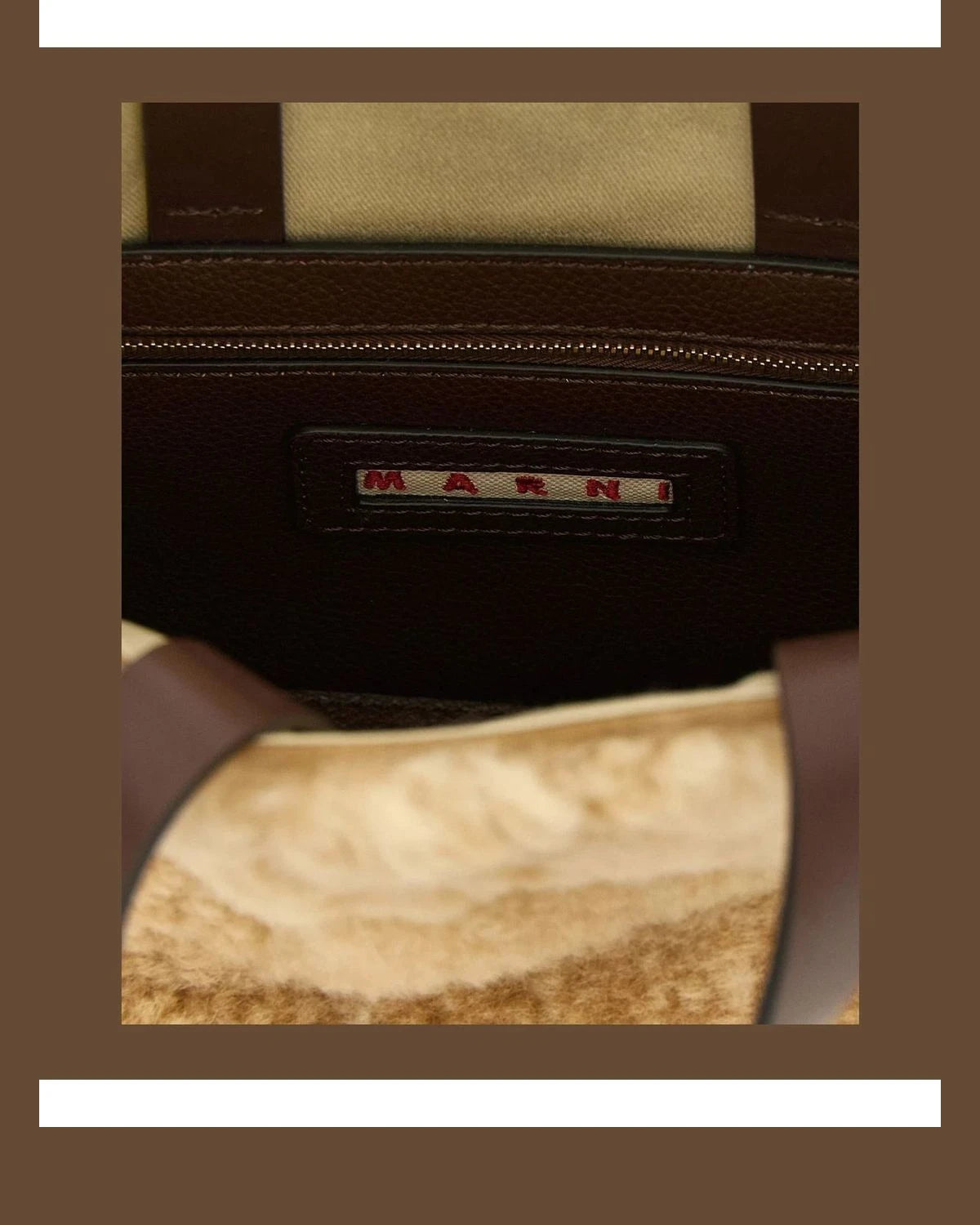 Marni Tote Bag in multicolor, Lamb Leather — view 4
