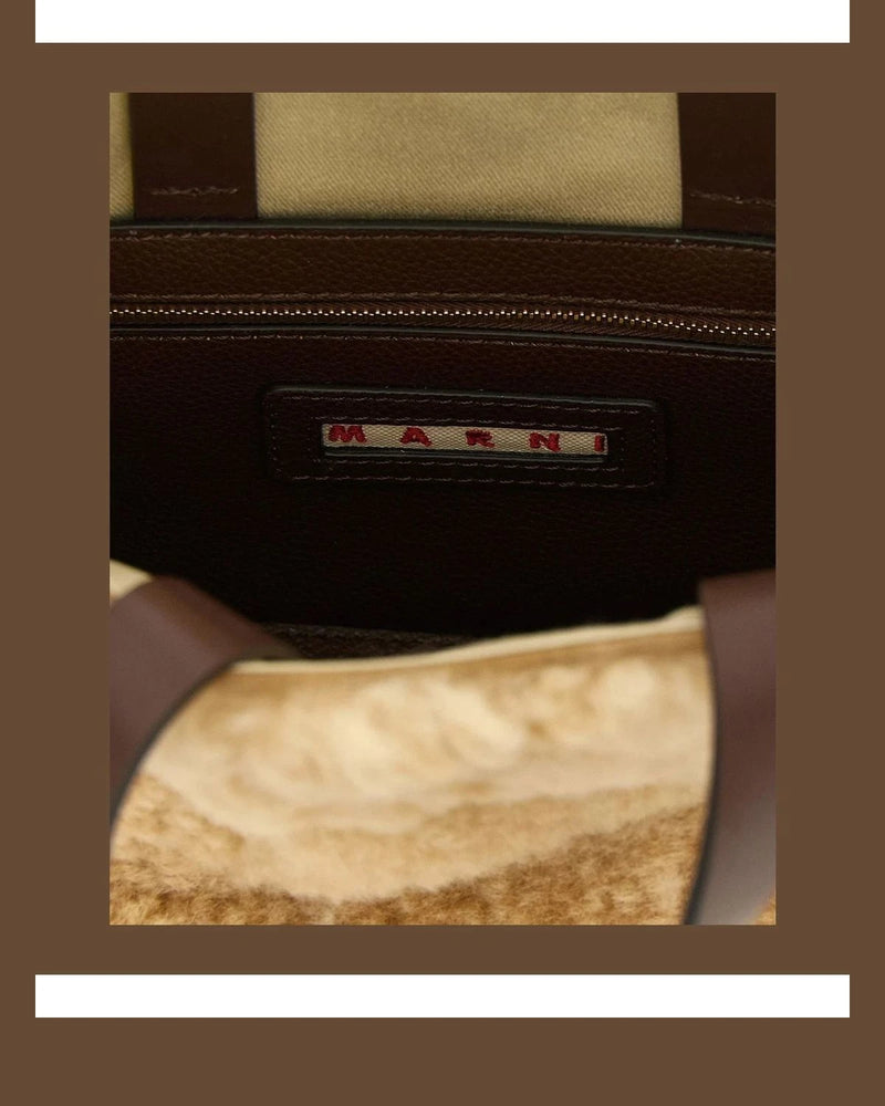 Marni Tote Bag in multicolor, Lamb Leather — view 4