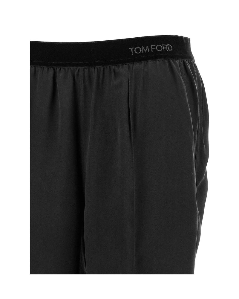 Tom Ford Lounge Pant in black, Silk — view 3