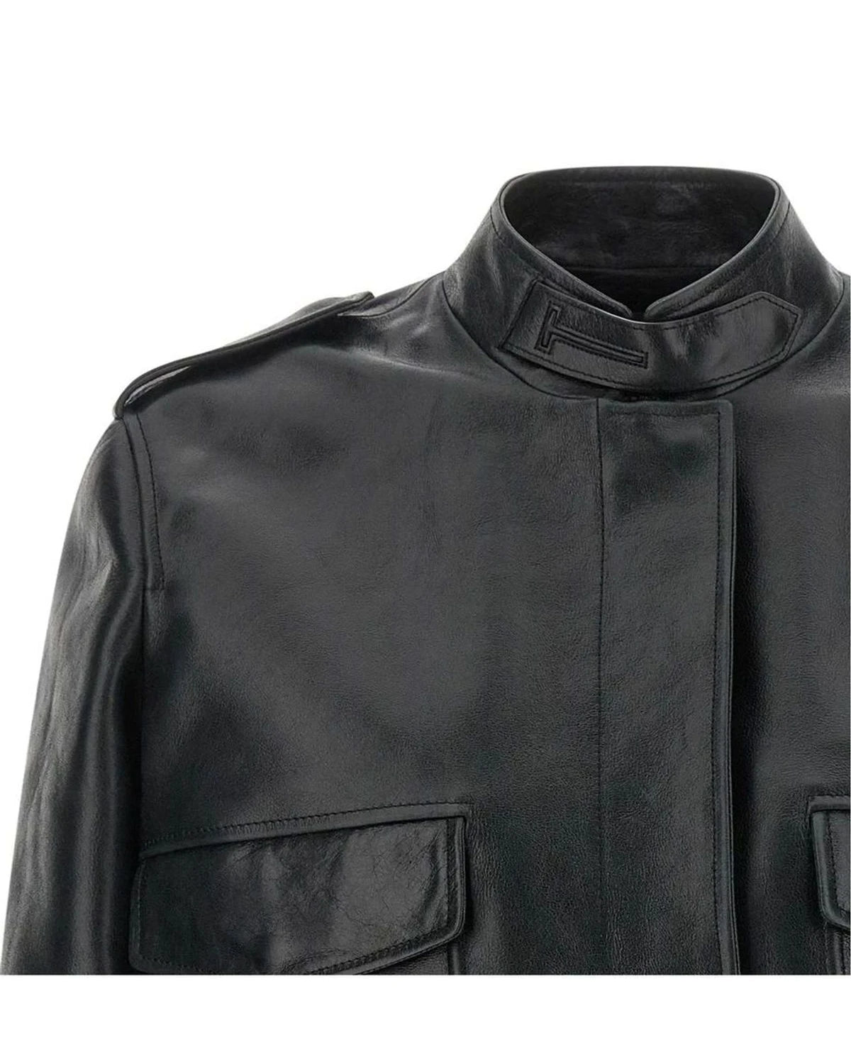 Tom Ford Bomber Jacket in black, Lamb Leather — view 3