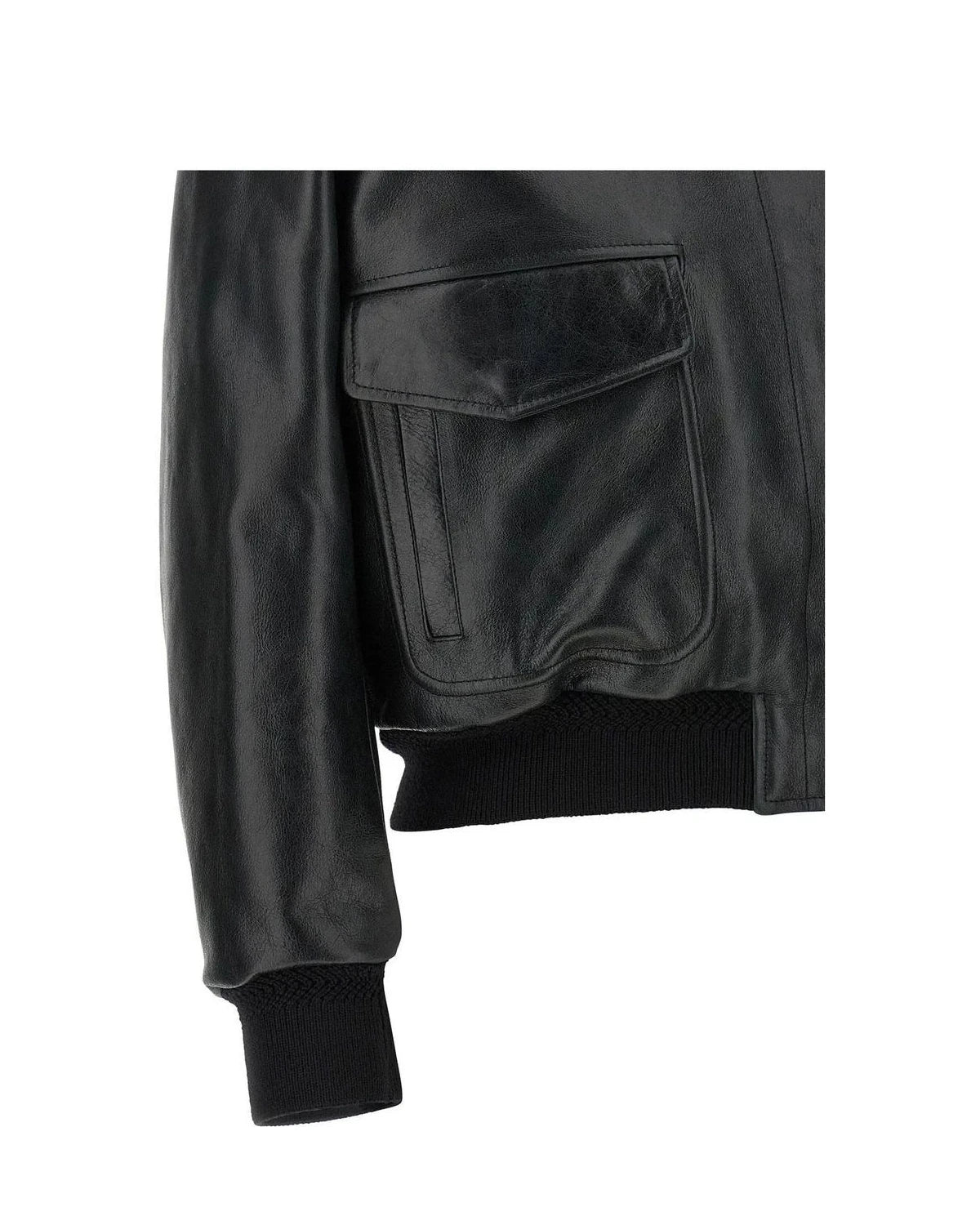 Tom Ford Bomber Jacket in black, Lamb Leather — view 4