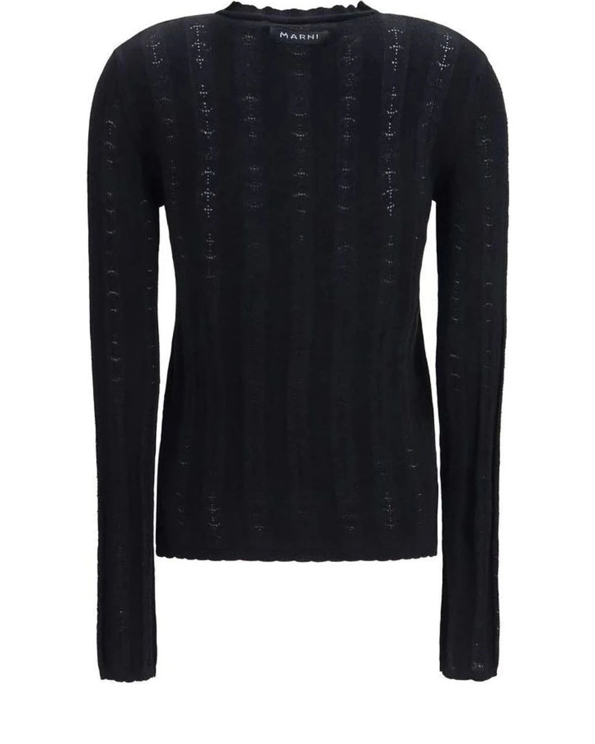 Marni Cardigan in black, Merino Wool — view 2