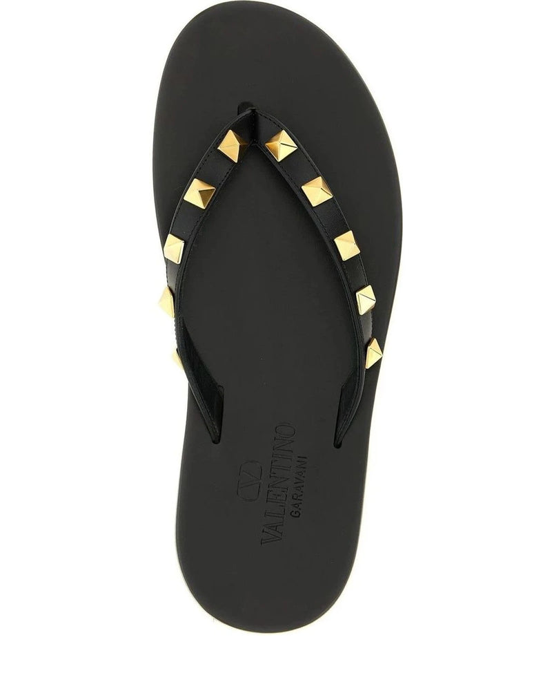 Valentino Garavani Slides in black, Calfskin Leather — view 4