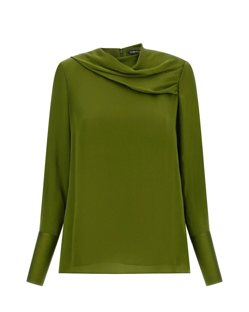 Tom Ford Blouse in green, Silk