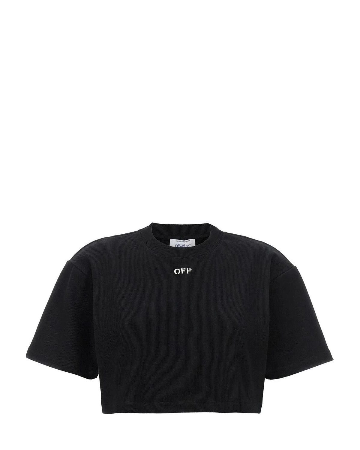 Off-White T-Shirt in black, Cotton